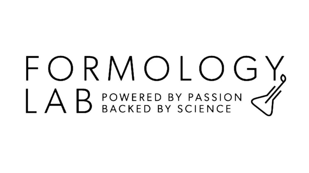 Formology Lab logo with the tagline "Powered by Passion, Backed by Science" and a laboratory flask icon.