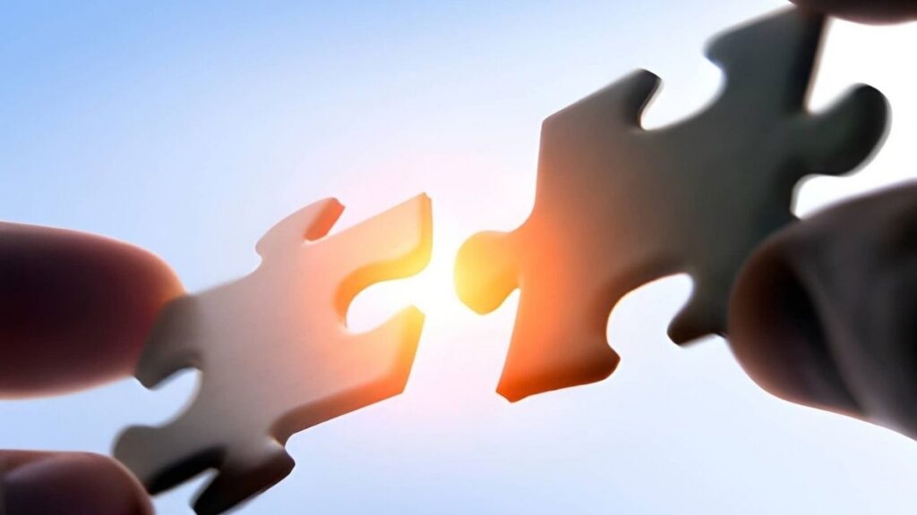 Puzzle pieces representing business integration